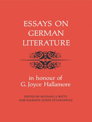 cover image of Essays on German Literature